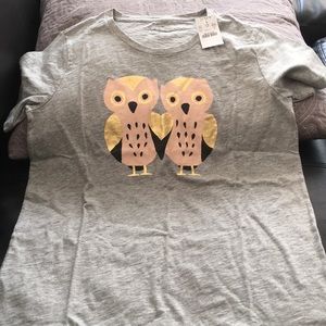 NWT Owl J. Crew t-shirt size Medium